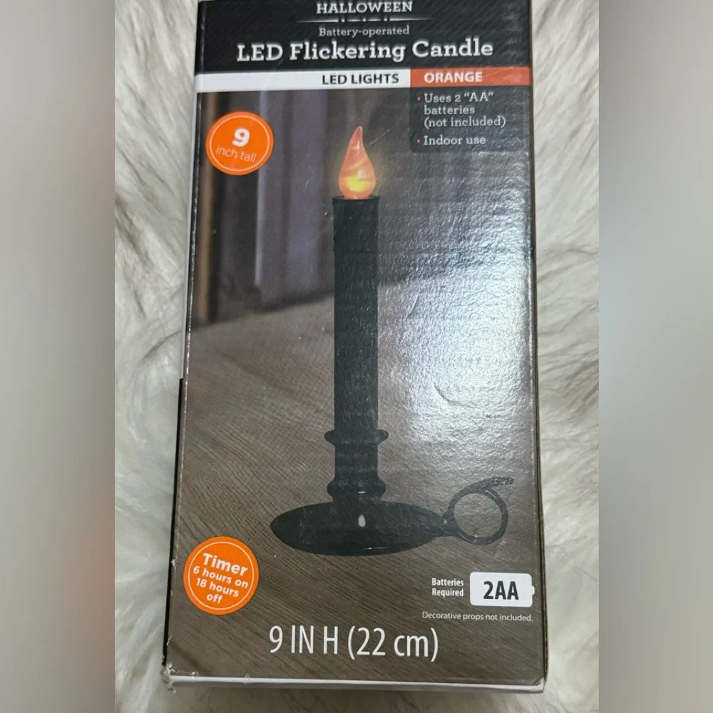 Halloween Battery Operated LED Flickering Candle - Picture 1 of 3